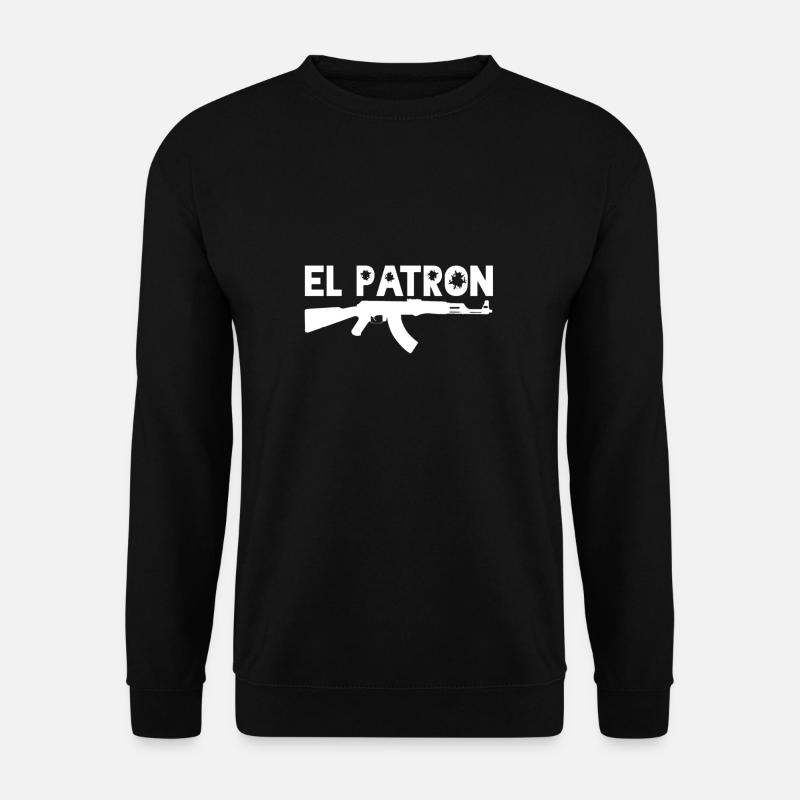 El Patron - AK47, weiss - Unisex Pullover - Schwarz