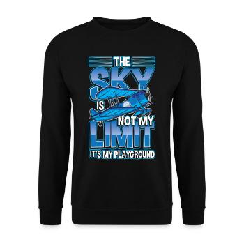 Le ciel n'est pas ma limite c'est mon terrain de jeu - Sweat-shirt Unisexe - noir - Devant - Alina (178cm) & Michal (187cm)