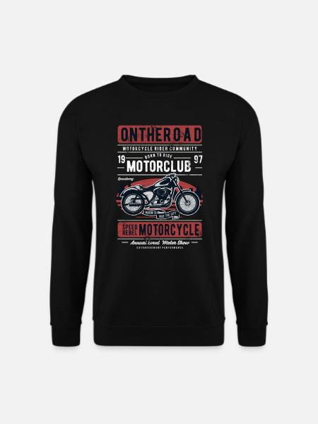 MC MOTORRAD CLUB RETRO VINTAGE CHOPPER RIDE MOTIVE - Unisex Pullover - Schwarz