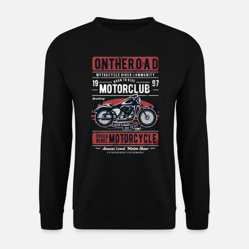 MC MOTORRAD CLUB RETRO VINTAGE CHOPPER RIDE MOTIVE - Unisex Pullover - Schwarz