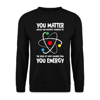 Science Quote - Unisex Sweatshirt - black - Front - Alina (178cm) & Michal (187cm)