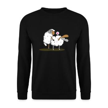 Tarnung - Unisex Pullover - Schwarz - Vorne - Alina (178cm) & Michal (187cm)