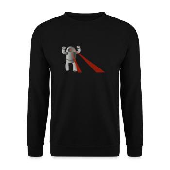 Roboter - Unisex Pullover - Schwarz - Vorne - Alina (178cm) & Michal (187cm)