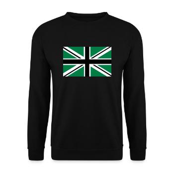 Union Jack | black-white-green | Flag flag - Unisex Sweatshirt - black - Front - Alina (178cm) & Michal (187cm)