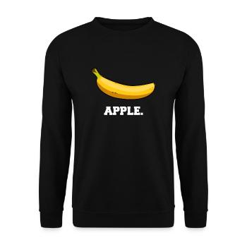 Apple T-shirt idée de cadeau de Noël drôle - Sweat-shirt Unisexe - noir - Devant - Alina (178cm) & Michal (187cm)