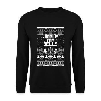 Jingle My Bells - Christmas - Unisex Sweatshirt - black - Front - Alina (178cm) & Michal (187cm)