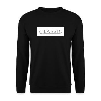 Classic white - Unisex Pullover - Schwarz - Vorne - Alina (178cm) & Michal (187cm)