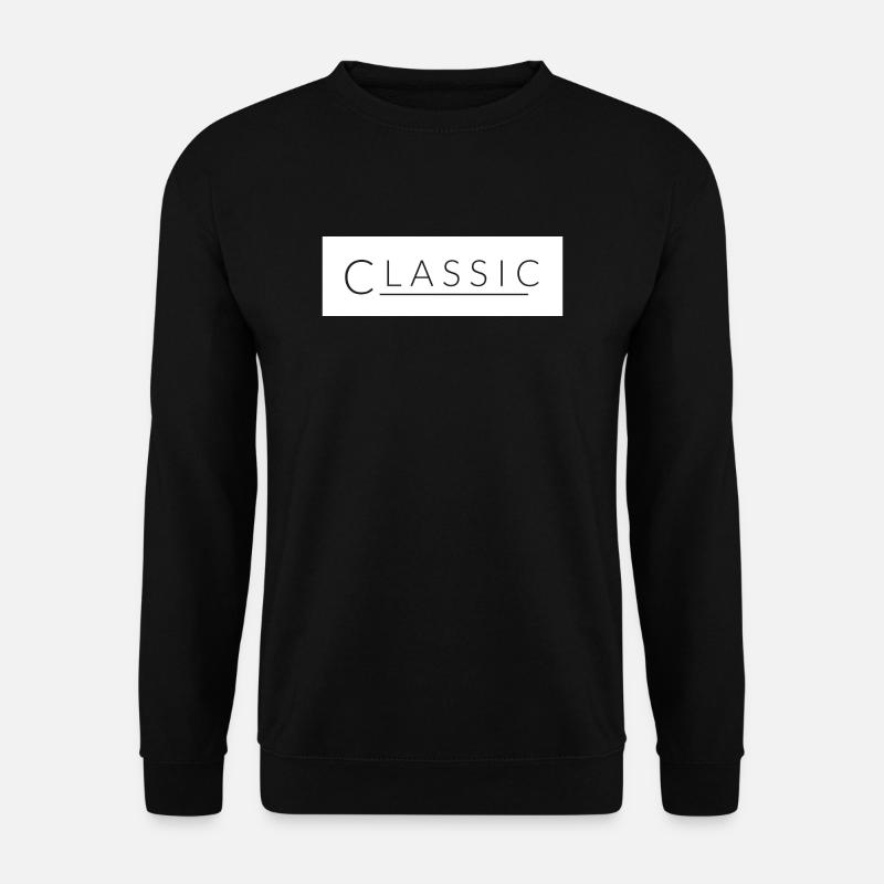 Blanc classique - Sweat-shirt Unisexe - noir