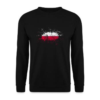 Pologne drapeau cadeaux mâts de drapeau polonais - Sweat-shirt Unisexe - noir - Devant - Alina (178cm) & Michal (187cm)