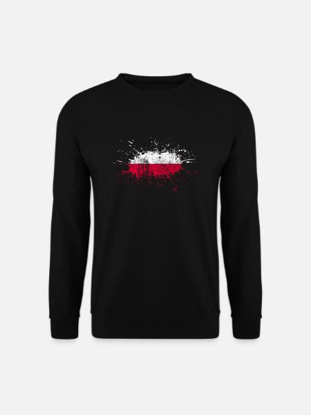 Polen Flagge Geschenk polnische Fahne Pole - Unisex Pullover - Schwarz