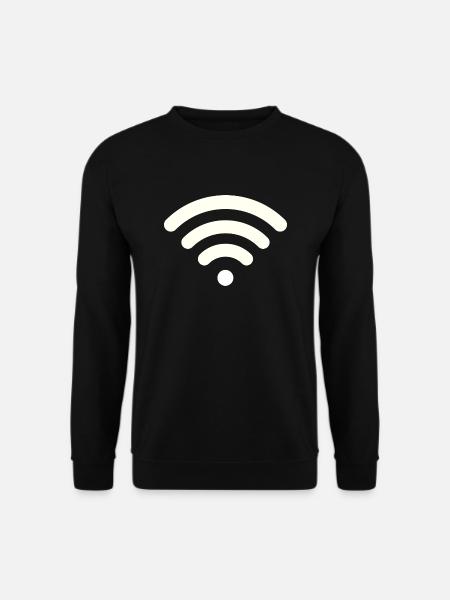 Wifi Weiß - Unisex Pullover - Schwarz