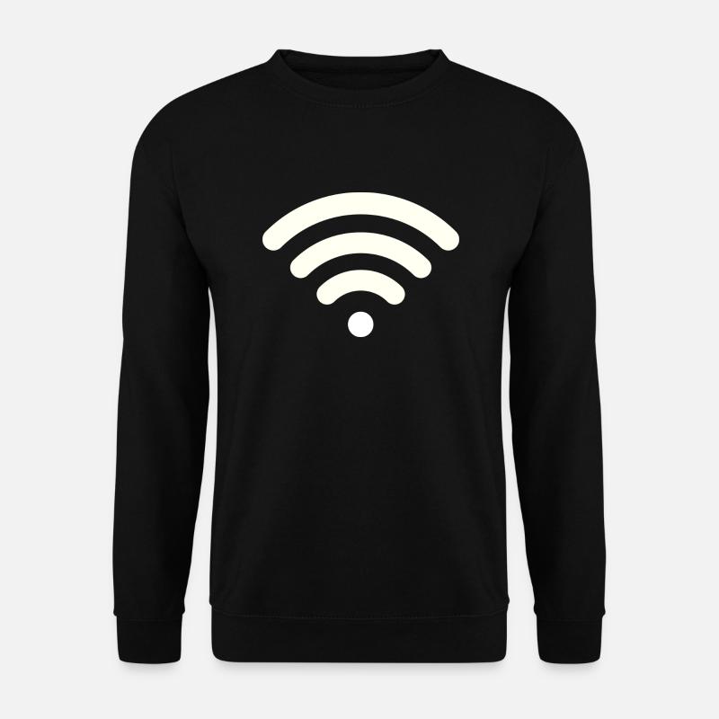 Wifi Weiß - Unisex Pullover - Schwarz