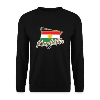 Kurdistan - Unisex Sweatshirt - black - Front - Alina (178cm) & Michal (187cm)