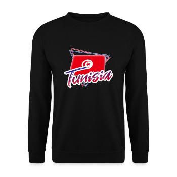 Tunisia - Unisex Sweatshirt - black - Front - Alina (178cm) & Michal (187cm)