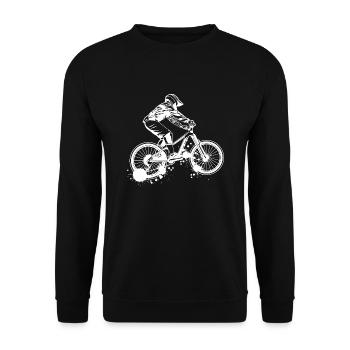Mountain bike - Unisex Sweatshirt - black - Front - Alina (178cm) & Michal (187cm)