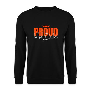 Proud to be Dutch - Unisex Pullover - Schwarz - Vorne - Alina (178cm) & Michal (187cm)
