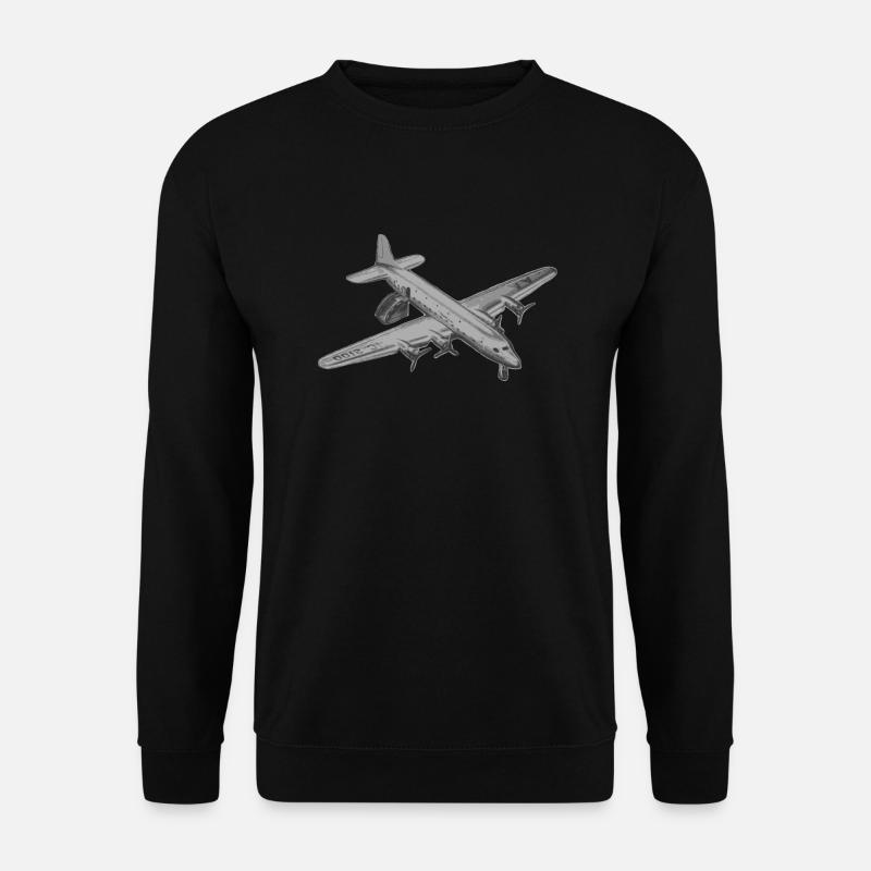 Flugzeug - Unisex Pullover - Schwarz