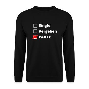 Party - Unisex Pullover - Schwarz - Vorne - Alina (178cm) & Michal (187cm)