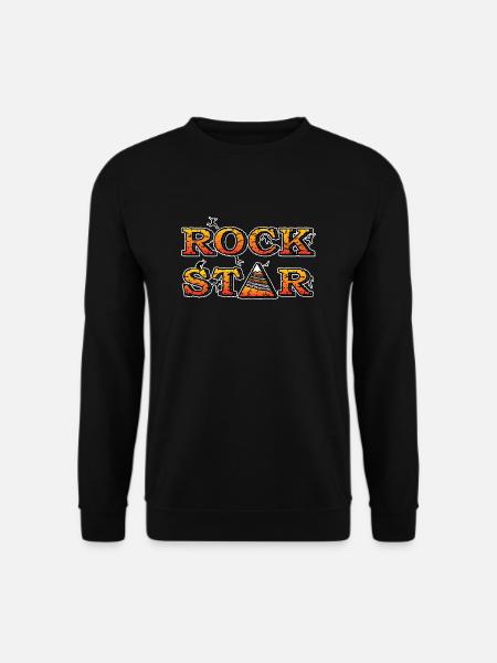 Rock Star Climbing Mountain Orange Grey - Unisex Sweatshirt - black