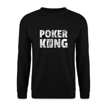 Poker King poker jeu de jeu de cartes - Sweat-shirt Unisexe - noir - Devant - Alina (178cm) & Michal (187cm)