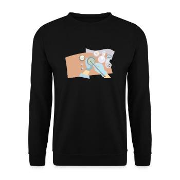 reagenzglas flask tube experiment chemistry chemie - Unisex Pullover - Schwarz - Vorne - Alina (178cm) & Michal (187cm)