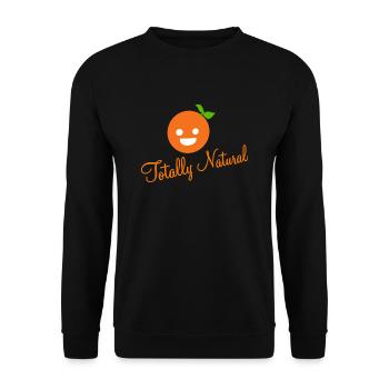 Totally natural orange - Unisex Sweatshirt - black - Front - Alina (178cm) & Michal (187cm)