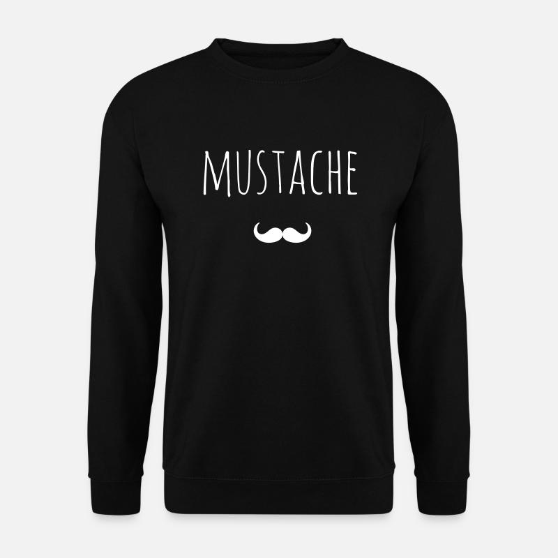 Mustache Bart Geschenk Idee - Unisex Pullover - Schwarz