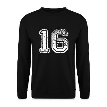 16 - Unisex Sweatshirt - black - Front - Alina (178cm) & Michal (187cm)