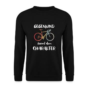 Rennrad Fahrrad Gravelbike radeln Urlaub Geschenk - Unisex Pullover - Schwarz - Vorne - Alina (178cm) & Michal (187cm)
