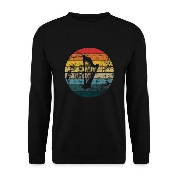 HARPE VINTAGE HARPE - Sweat-shirt Unisexe - noir - Devant - Alina (178cm) & Michal (187cm)