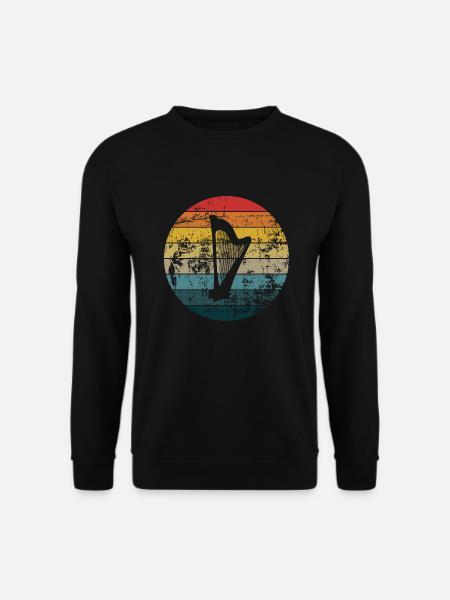 HARFE VINTAGE HARFENSPIELER - Unisex Pullover - Schwarz