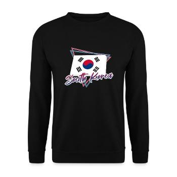 Südkorea - Unisex Pullover - Schwarz - Vorne - Alina (178cm) & Michal (187cm)