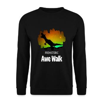 Promenade préhistorique T-Rex - Sweat-shirt Unisexe - noir - Devant - Alina (178cm) & Michal (187cm)