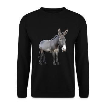 Donkey - Unisex Sweatshirt - black - Front - Alina (178cm) & Michal (187cm)