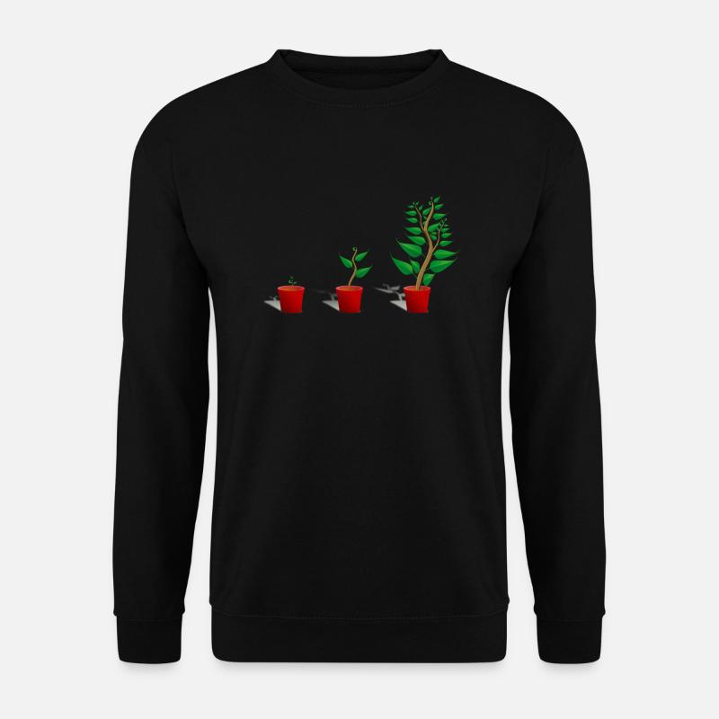 Pflanze Wachstum - Unisex Pullover - Schwarz