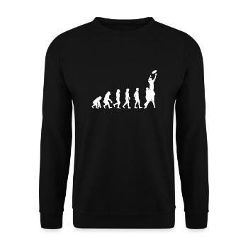 Evolution Rugby Gift Football - Unisex Sweatshirt - black - Front - Alina (178cm) & Michal (187cm)