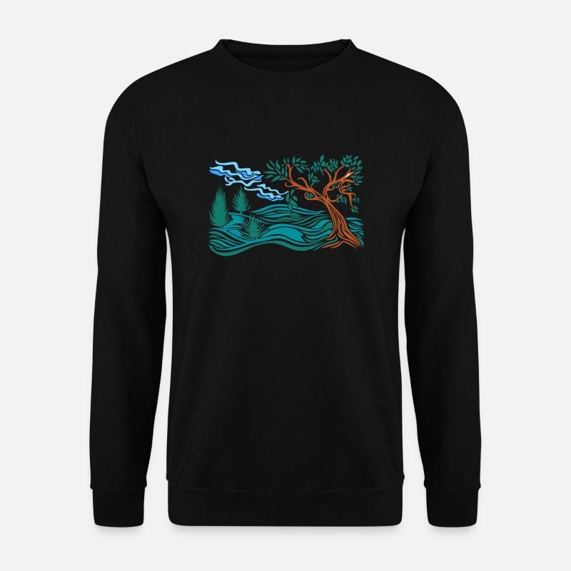 tree in the hills - Unisex Sweatshirt - black