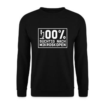Biologie Biologe Mikroskope Mikroskop Biochemie - Unisex Pullover - Schwarz - Vorne - Alina (178cm) & Michal (187cm)