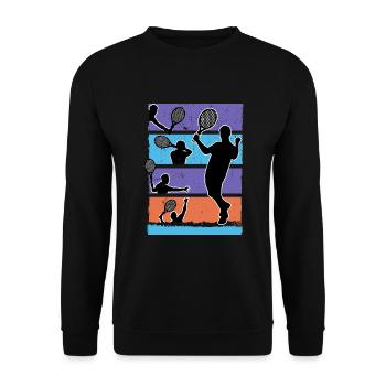 padel padel tennis padeltennis player paddle padle - Unisex Sweatshirt - black - Front - Alina (178cm) & Michal (187cm)