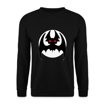 Chauve-souris et lune drôle d’autocollant effrayant cool - Sweat-shirt Unisexe - noir - Devant - Alina (178cm) & Michal (187cm)