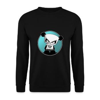 Gaming Panda Gangsta Panda lustig süß cool - Unisex Pullover - Schwarz - Vorne - Alina (178cm) & Michal (187cm)