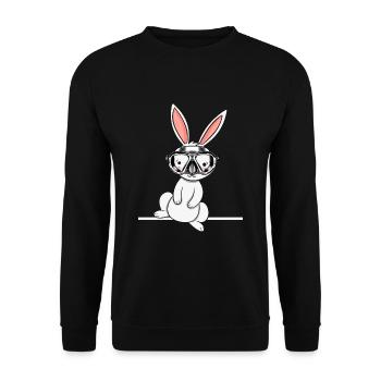 apnea dive oxygen snorkeling dive - Unisex Sweatshirt - black - Front - Alina (178cm) & Michal (187cm)
