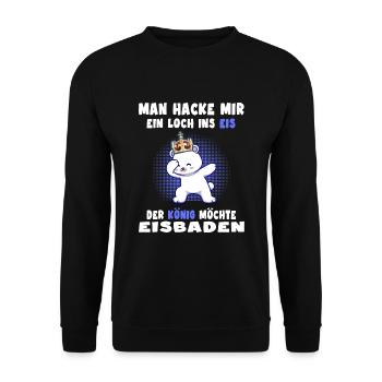 eisbaden kryotherapie eisbader könig kneipp - Unisex Pullover - Schwarz - Vorne - Alina (178cm) & Michal (187cm)