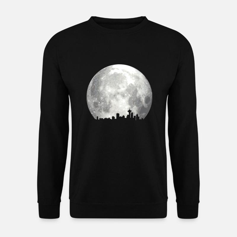 full moon skyline - Unisex Pullover - Schwarz