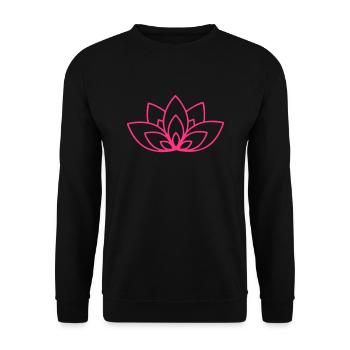 Mandala Emblem Ornament02 - Unisex Pullover - Schwarz - Vorne - Alina (178cm) & Michal (187cm)