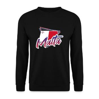 Malta - Unisex Pullover - Schwarz - Vorne - Alina (178cm) & Michal (187cm)