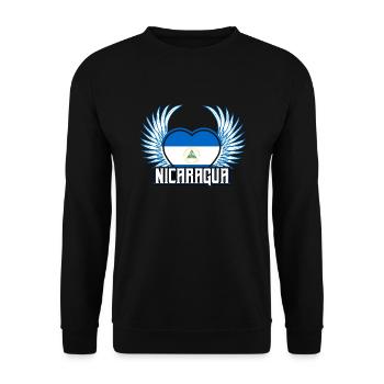 Nicaragua - Unisex Pullover - Schwarz - Vorne - Alina (178cm) & Michal (187cm)