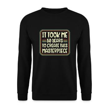 50 ans pour créer ce chef-d’œuvre Retro - Sweat-shirt Unisexe - noir - Devant - Alina (178cm) & Michal (187cm)