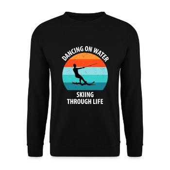 Water skis, water skis, water skiers - Unisex Sweatshirt - black - Front - Alina (178cm) & Michal (187cm)