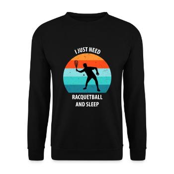 Racqueetball - Sweat-shirt Unisexe - noir - Devant - Alina (178cm) & Michal (187cm)